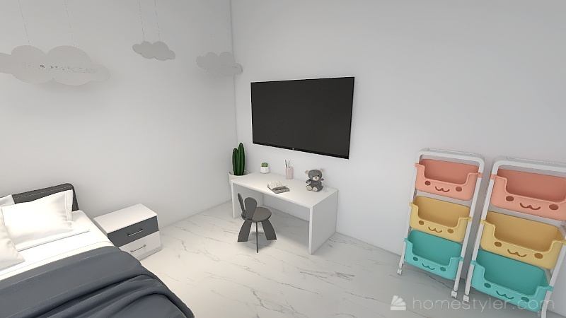 Apartamento pequeno 3d design renderings
