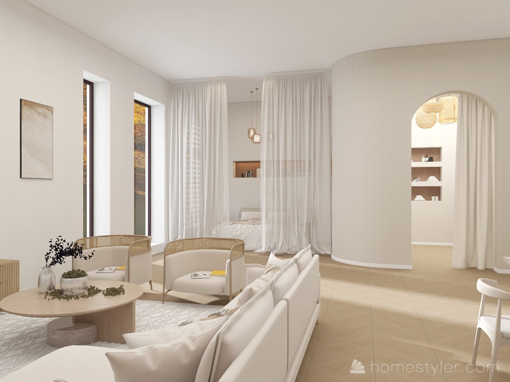 #EmptyRoomContest - Light Living WarmTones 3d design renderings