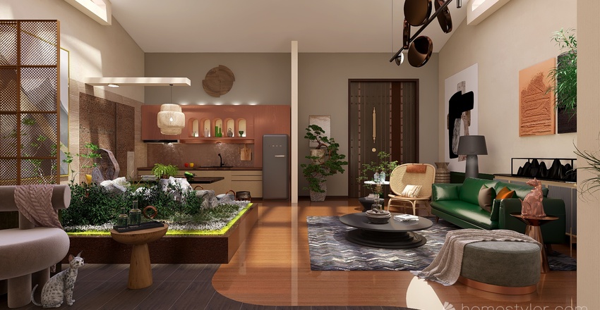 #EmptyRoomContest-Bringing The Outdoors In Interior Design Render