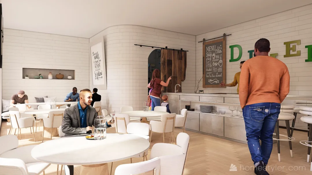 #EmptyRoomContest-Diner 3d design renderings