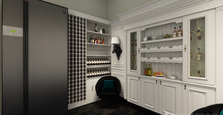 The Empty Room Contest - Headquarters with wine tasting 3d design renderings