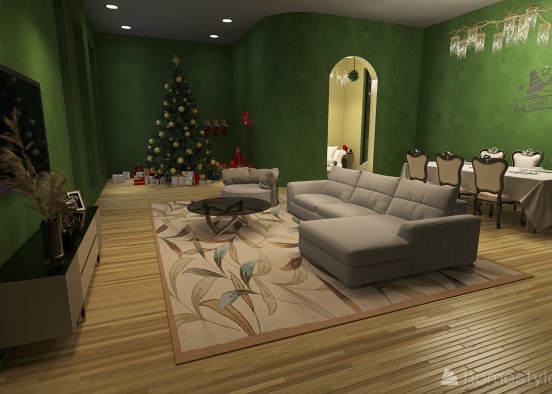#EmptyRoomContest-Christmas Cozy Design Rendering