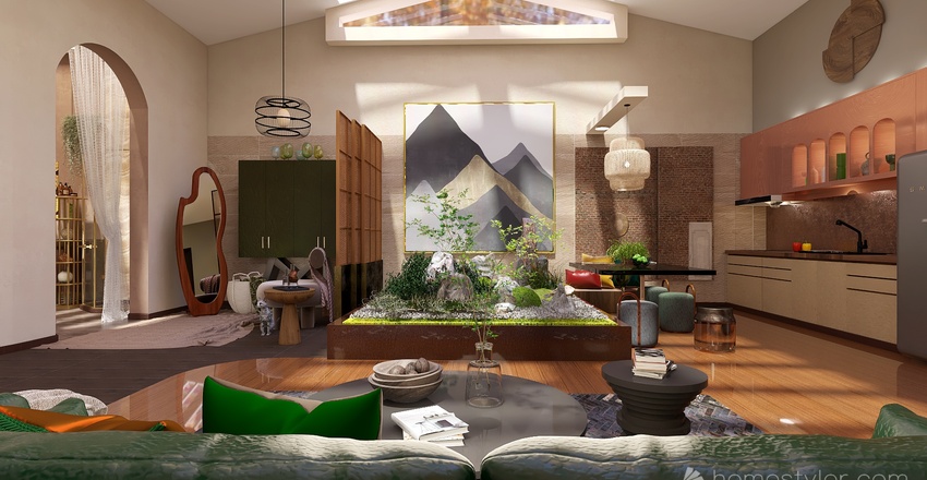 #EmptyRoomContest-Bringing The Outdoors In Interior Design Render