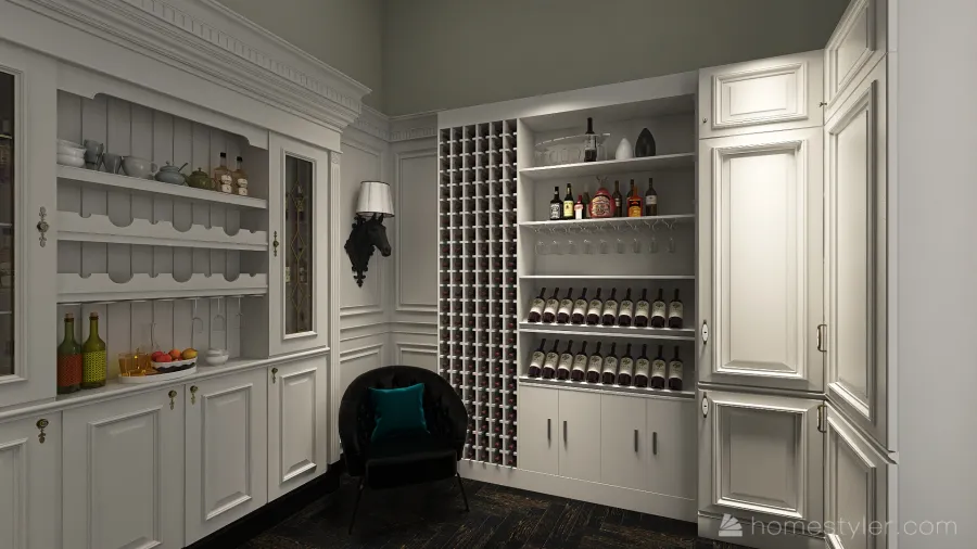 The Empty Room Contest - Headquarters with wine tasting 3d design renderings
