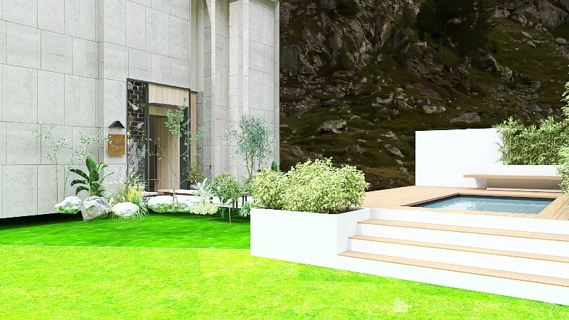 Modern Bohemian House 3d design renderings
