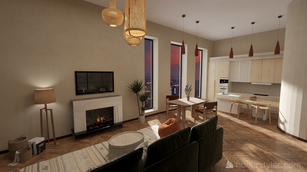 #EmptyRoomContest- Lovely for two apartment 3d design renderings
