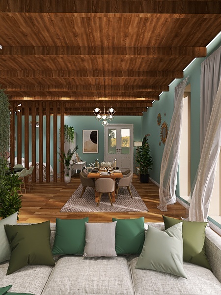 #EmptyRoomContest Comfortable_blue_house Design Rendering