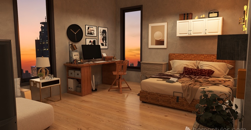 Flat with Guest Room :) 3d design renderings
