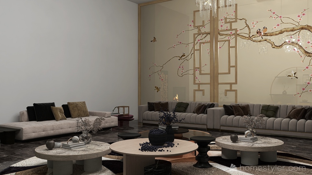 Living Room 3d design renderings