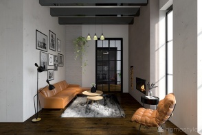 #EmptyRoomContest-Industrial style apartment Design Rendering