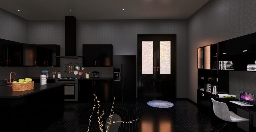 #EmptyRoomContest-anything goes apparently Black 3d design renderings