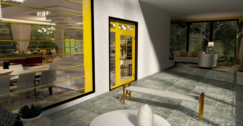 #HSDA2021Residential Unusual yellow 3d design renderings