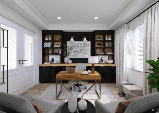 Contemporary Home Office_copy Design Rendering