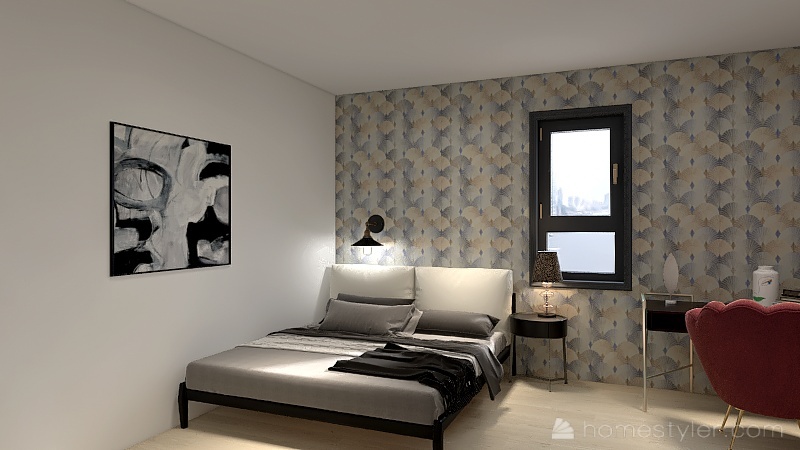 Art deco apartment 3d design renderings
