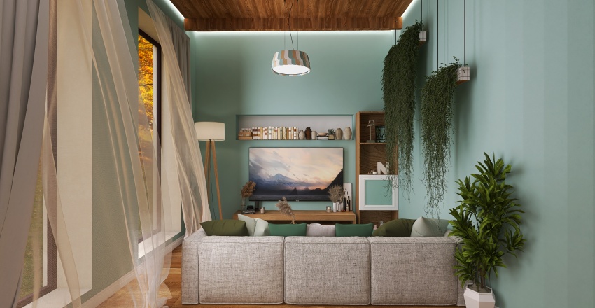 #EmptyRoomContest Comfortable_blue_house 3d design renderings