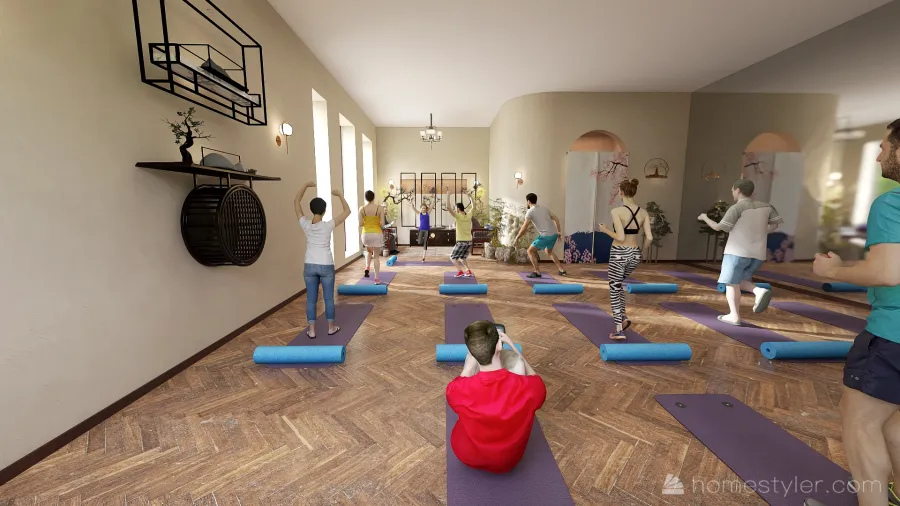 Yoga Center 3d design renderings