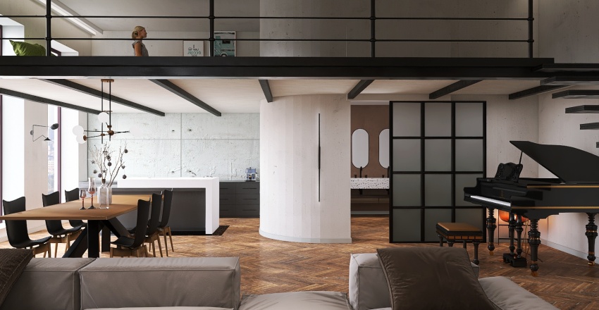 #EmptyRoomContest-loft 3d design renderings