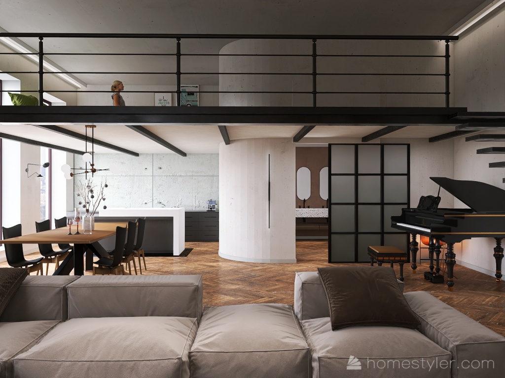 #EmptyRoomContest-loft 3d design renderings