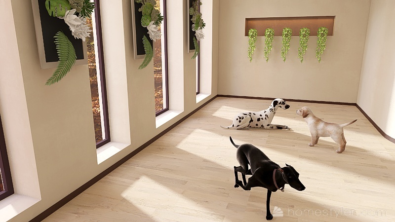 #EmptyRoomContest-Dog Cafe 3d design renderings