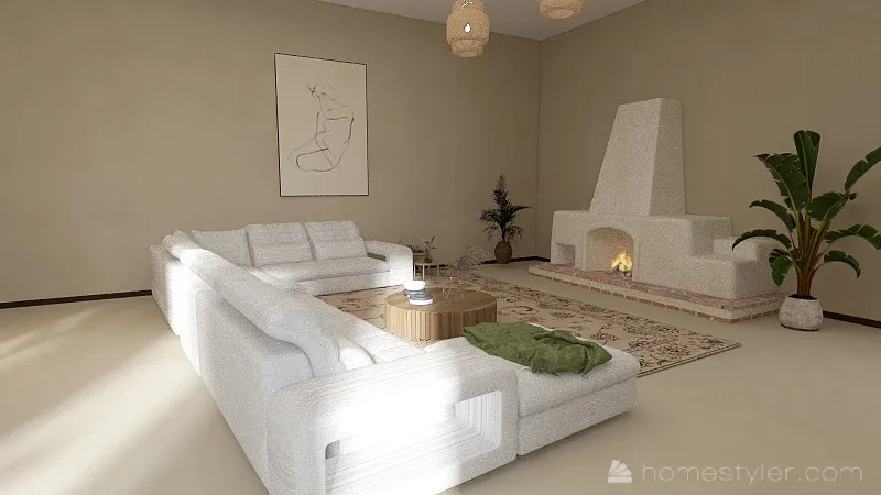#EmptyRoomContest- Open living 3d design renderings