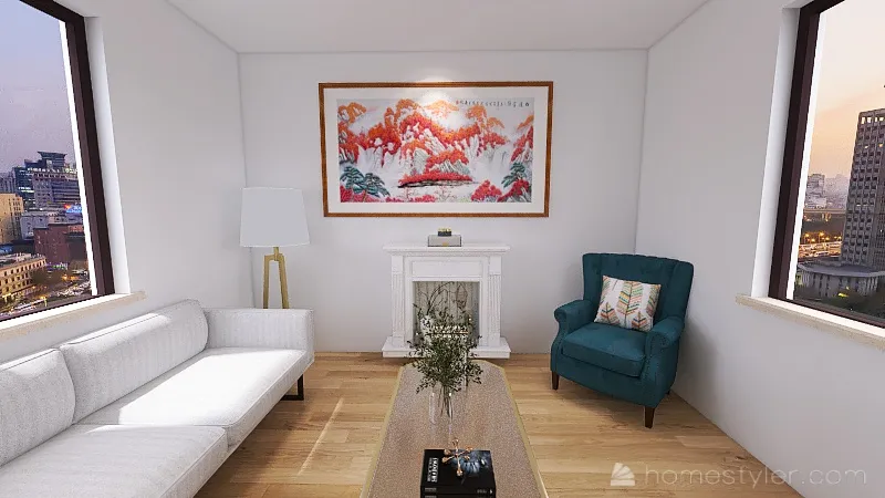 Kate Walsh Living Room 3d design renderings