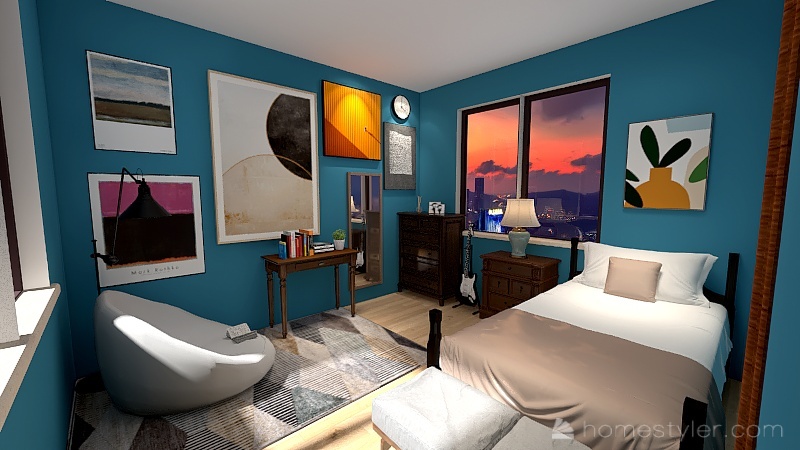 5 rooms: Bedroom 3d design renderings
