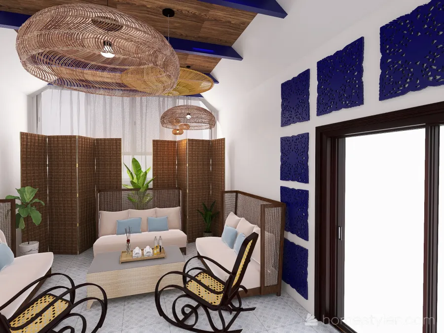 lounge area in the spa 3d design renderings