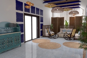 lounge area in the spa Design Rendering