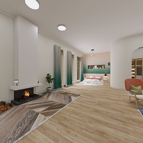 #EmptyRoomContest- colour comfy 3d design renderings