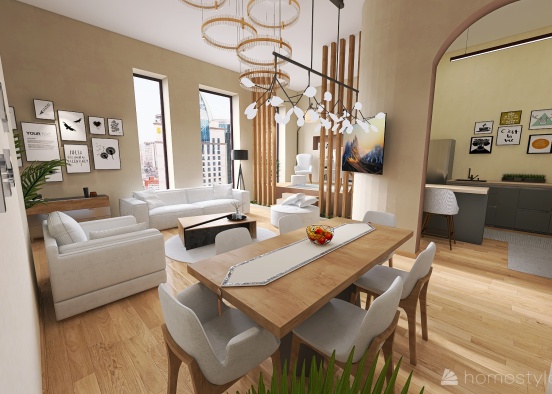 #EmptyRoomContest Small cozy apartment Design Rendering
