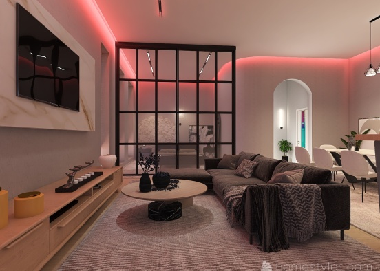 #EmptyRoomContest- Warm Apartment Design Rendering