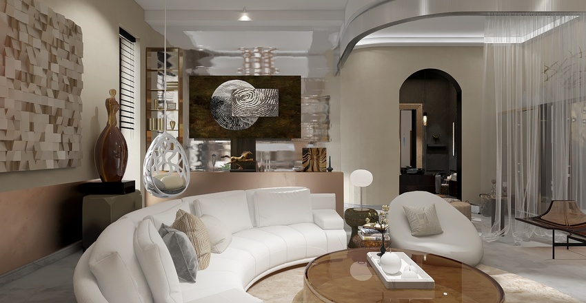 #EmptyRoomContest-Bold Neutral Interior Design Render