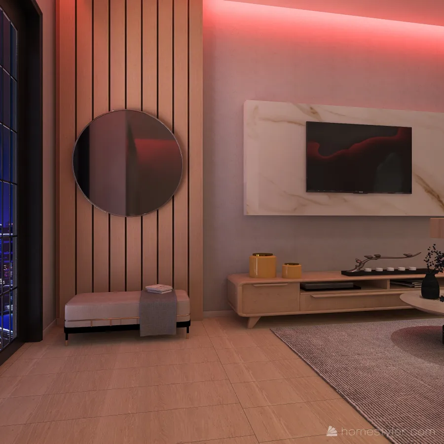 #EmptyRoomContest- Warm Apartment 3d design renderings