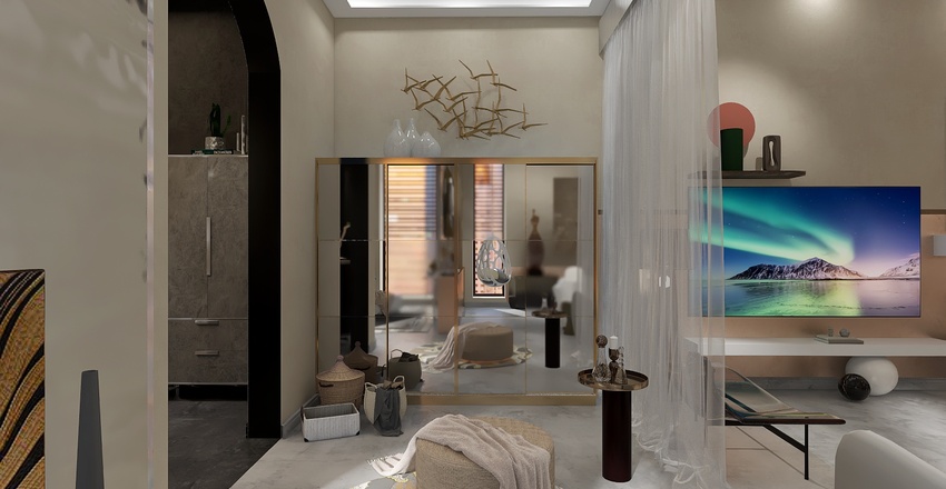 #EmptyRoomContest-Bold Neutral Interior Design Render