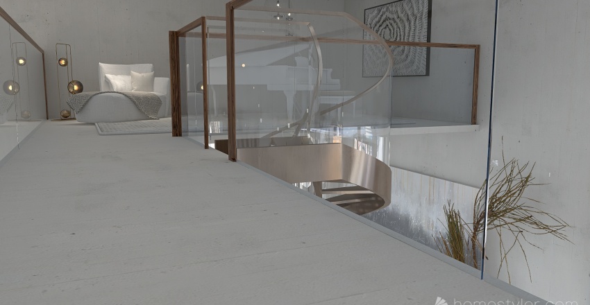 Modern White Beige Catwalk 3d design renderings