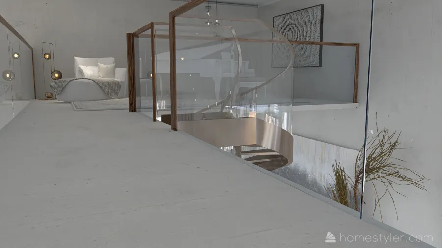 Modern White Beige Catwalk 3d design renderings