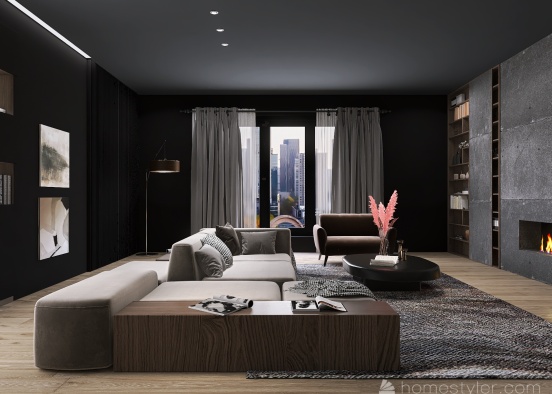 black apartment Design Rendering