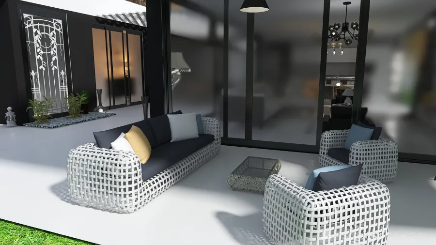 Black and White 3d design renderings