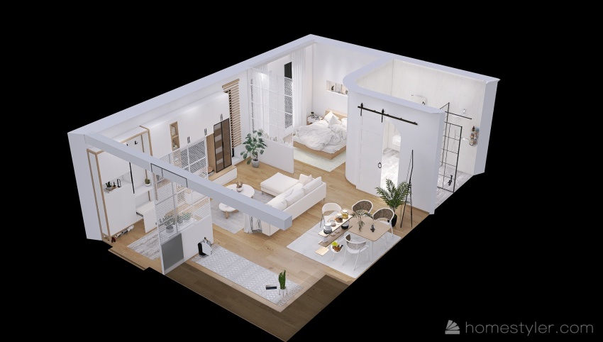 #EmptyRoomContest - The WHITE apartment 3d design picture 102.6