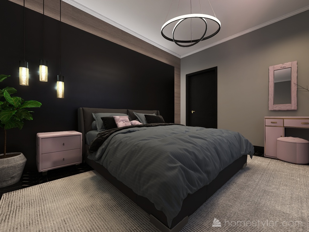 Спальня хай-тек 2 3d design renderings