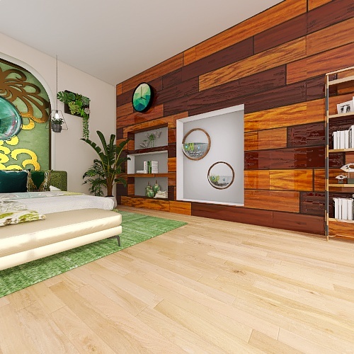 Nature Bedroom 3d design renderings