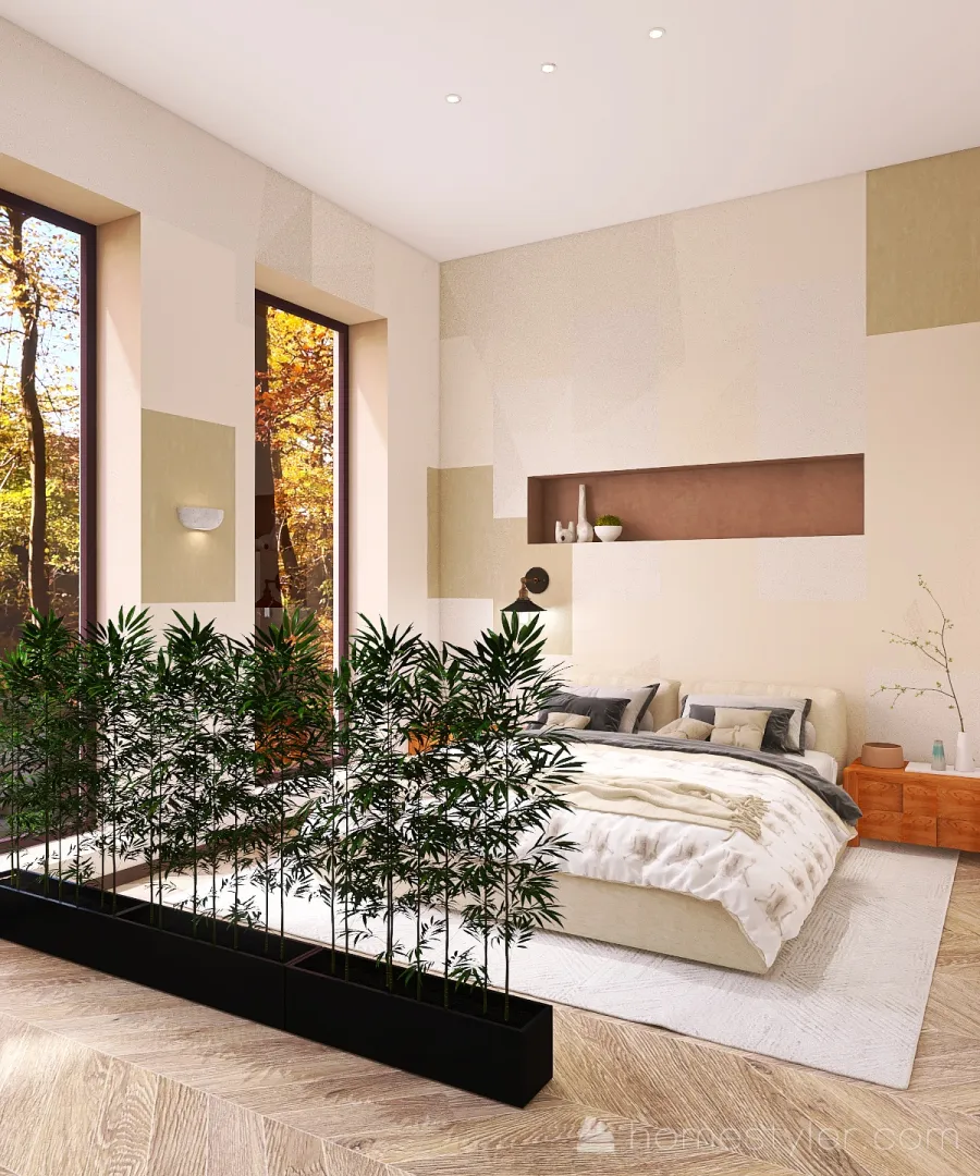 Living & Dining & Bedroom 3d design renderings