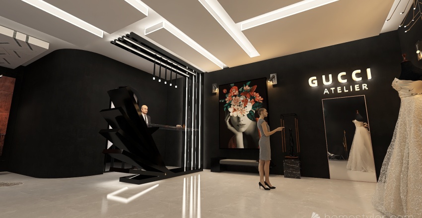 #EmptyRoomContest-Gucci Atelier 3d design renderings