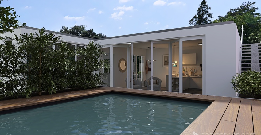 Small & Simple, self build home Interior Design Render