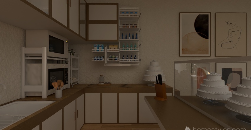 #EmptyRoomContest- Bakery 3d design renderings