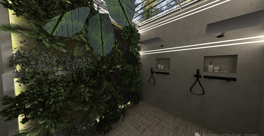 Shower Area 3d design renderings