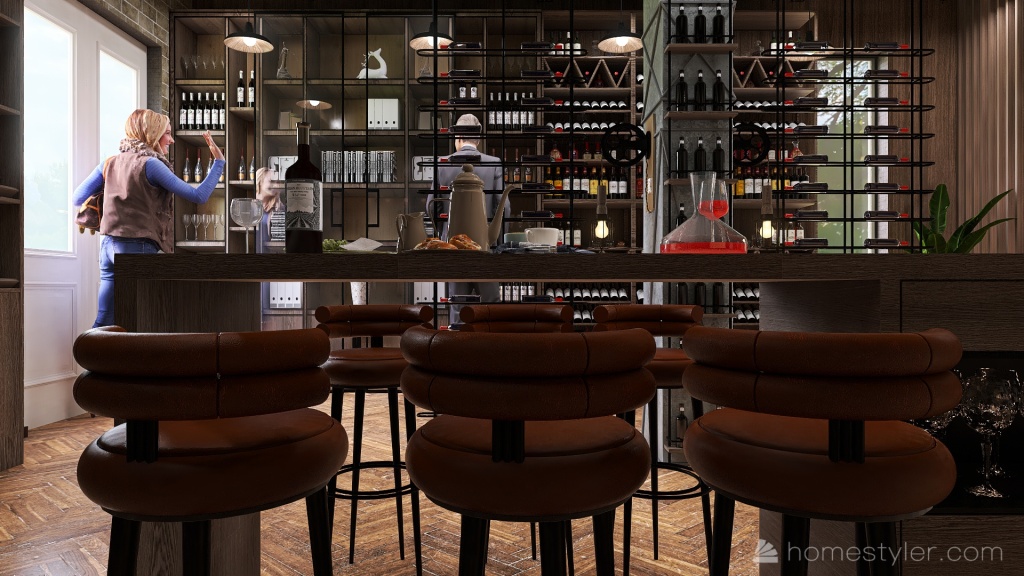 Wine cellar 3d design renderings