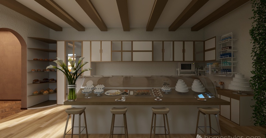 #EmptyRoomContest- Bakery 3d design renderings