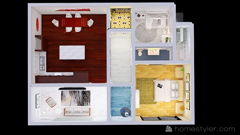 Mondrian Project 3d design renderings