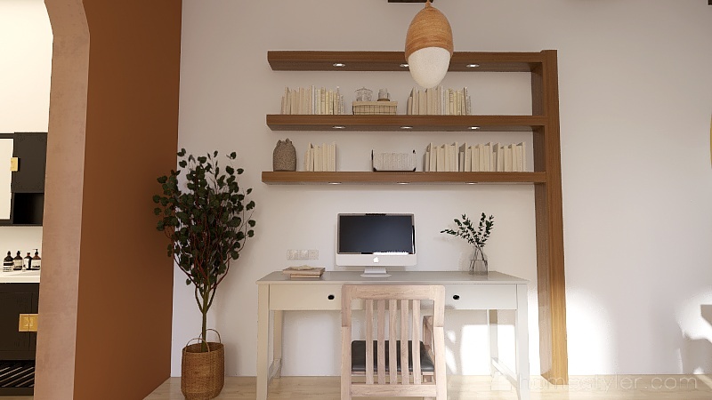 #EmptyRoomContest- Peaceful Loft Interior Design Render